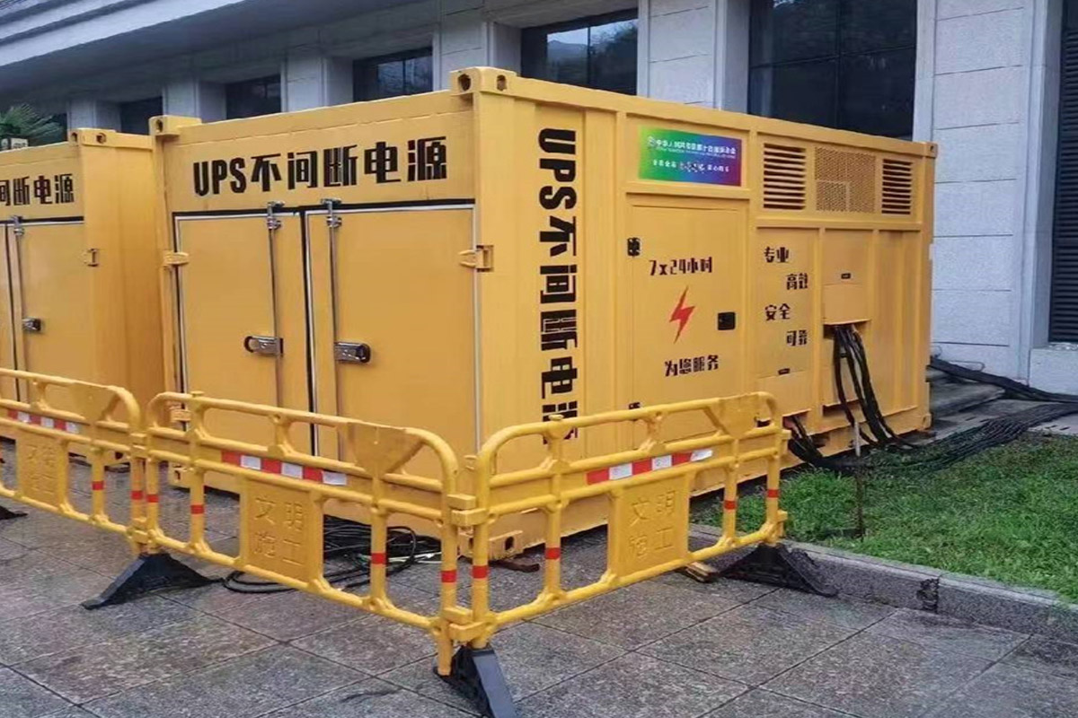 五寨发电机租赁施工现场