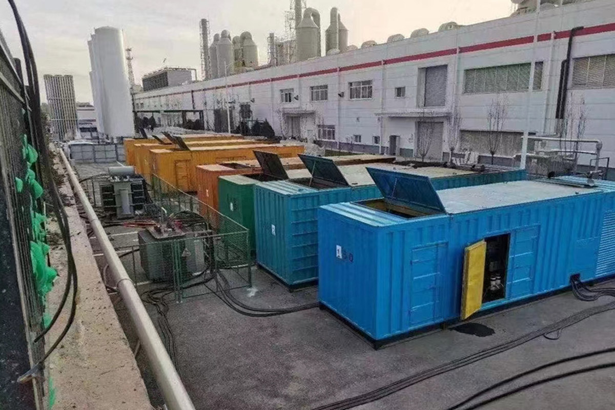 五寨发电机租赁施工现场